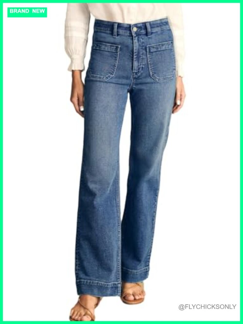 High Waisted Wide Leg Stretchy Straight Leg Jeans Women Denim Pants